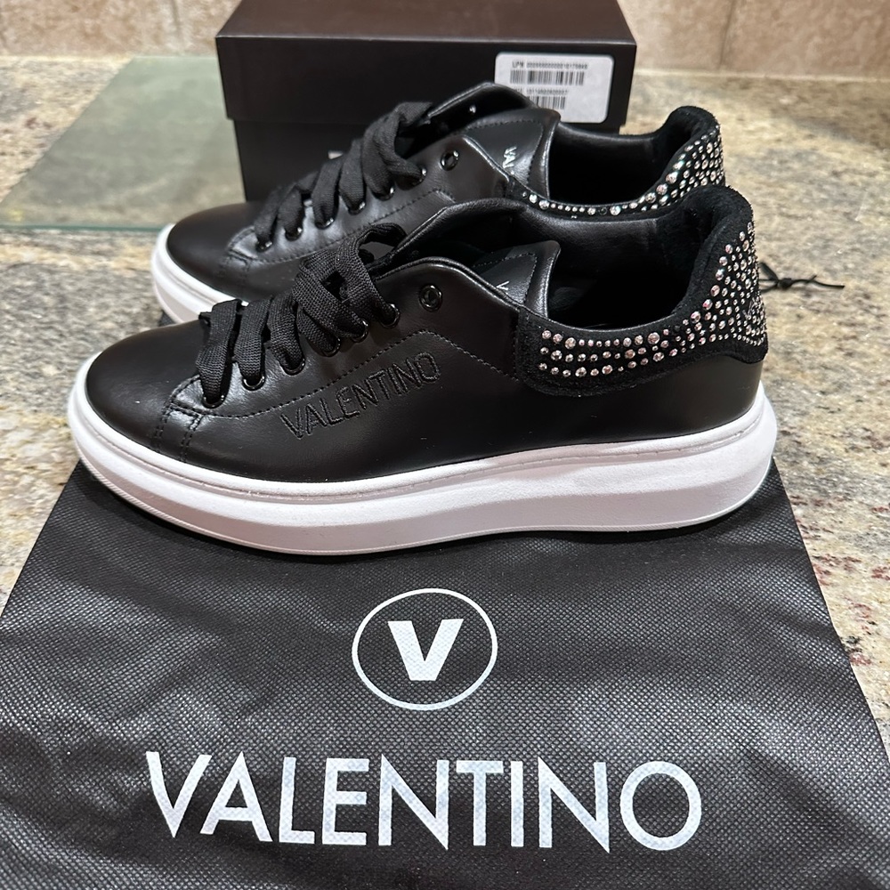 Valentino by Mario Valentino Frescia Sneaker - Black Size 9.5